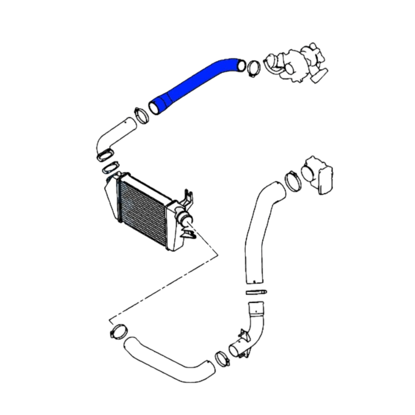 Manguera de turbo Mitsubishi l200 Montero sport 2012 2020 2.5l 4d56u (mn171051)