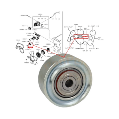 Polea Mitsubishi l200 Montero sport 2021 2024 (1341a089) 2.4l 4n15