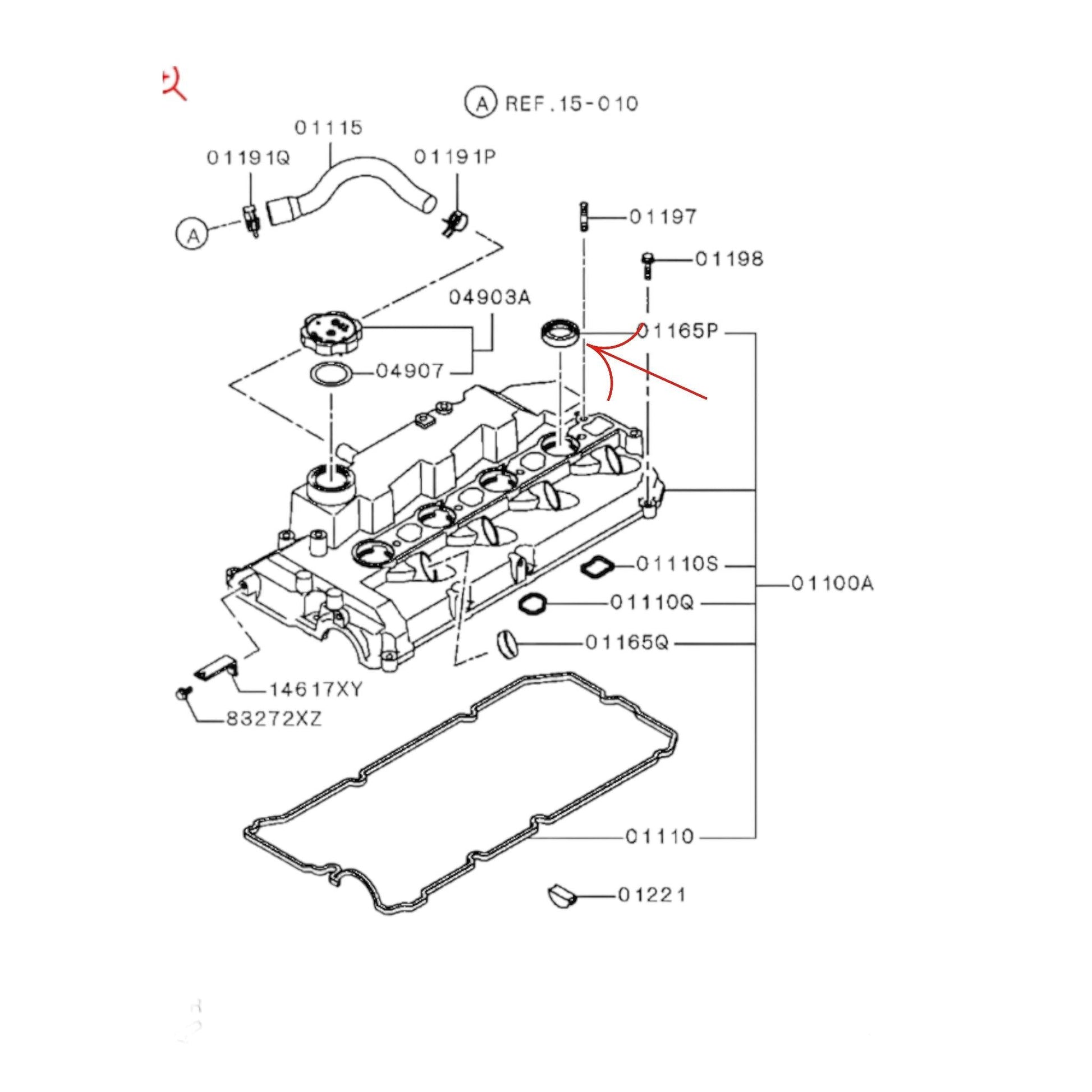 Set Retenedor de inyector Mitsubishi l200 Montero sport 2.5l 4d56u 2008 2019 (MN158385) - Auto repuestos Revisa 