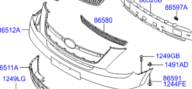 Persiana frontal Hyundai h1 starex 2008 2017 ( 86580-4h000 ) - Grupo Revisa 